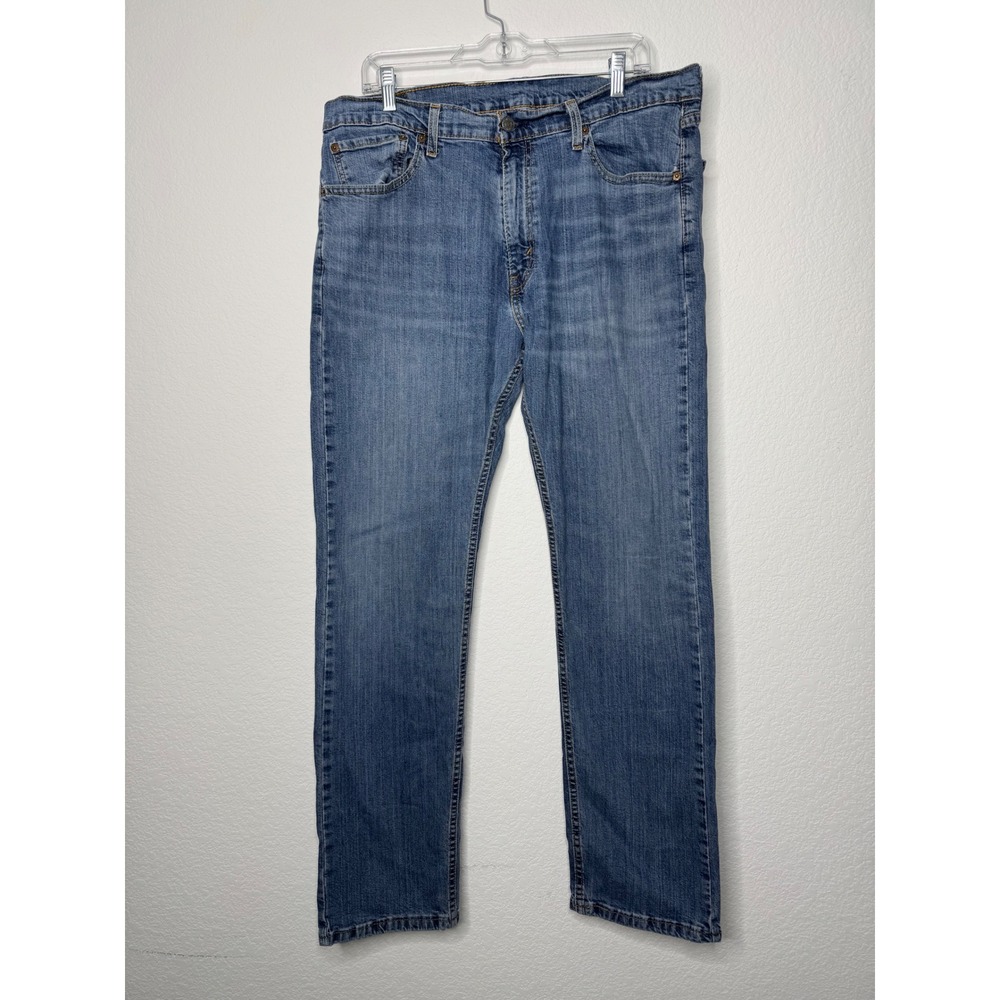 Levis 502 Regular Taper Mens Blue Denim Jeans W36 L32 Medium Wash Stretch